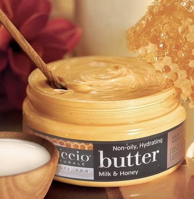 Cuccio Naturale Butter Blends - Ultra-Moisturizing, Renewing, Smoothing Scented Body Cream - Deep Hydration For Dry Skin Repair - Made With Natural Ingredients - Milk & Honey - 8 Oz