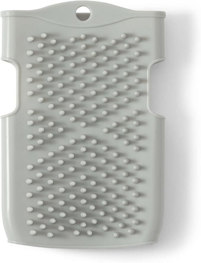 Innobaby Double Sided Silicone Massage Mitt Bath Scrubber Shower Brush & Scalp Massager/Gray