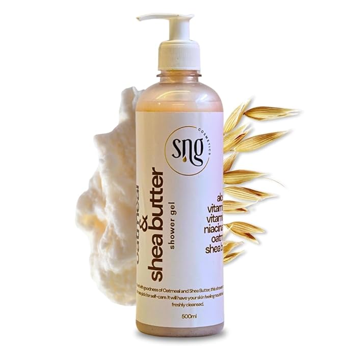 Oatmeal Body Wash for Women & Men 16.9 fl oz – Hydrating Shower Gel with Aloe Vera, Vitamin E, Niacinamide, Panthenol & Shea Butter– Moisturizing, Paraben-Free, Cruelty-Free