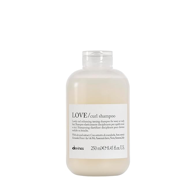 Davines LOVE Curl Shampoo | Wavy & Curly Hair Shampoo | Smooth and Moisturize Curls with Almond Extract | 8.45 fl oz