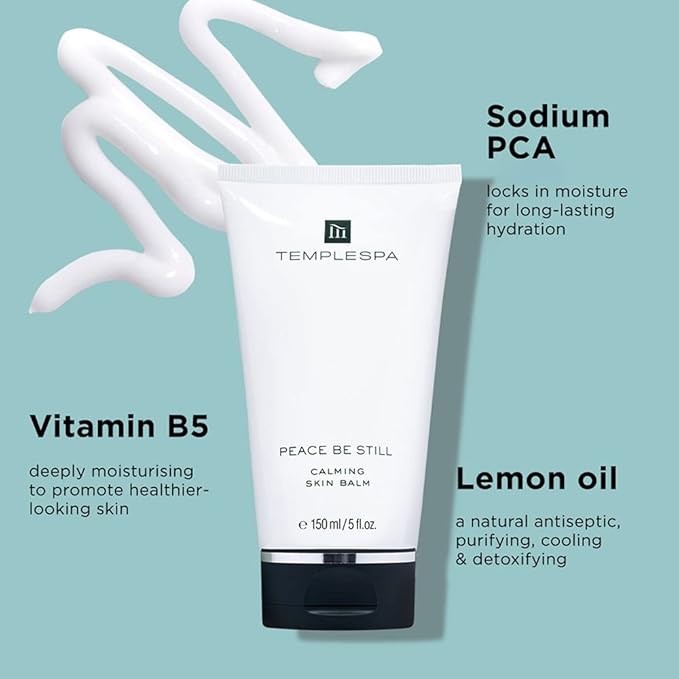 TEMPLESPA | Peace BE Still | Calming Daily Skin Lotion, All Skin Types. Soothing, Moisturizing and Softening Body Moisturiser. Natural Ingredients, Cruelty-Free, Vegan 5 fl.oz.