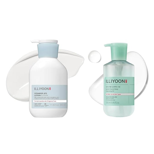 Illiyoon ATO Lotion 350ml and Gentle Deep Cleansing Oil
