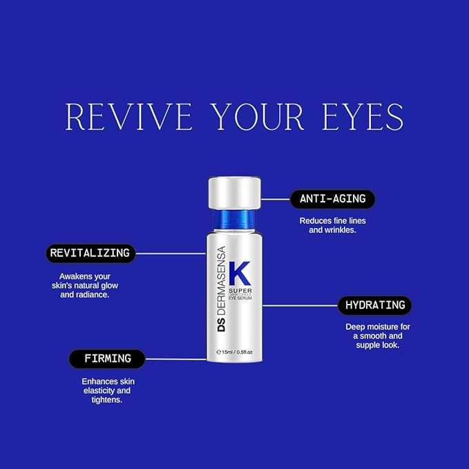 K Super Eye Serum, 0.5 fl oz (15ml) – Vitamin K & Arnica Formula for Dark Circles & Puffiness