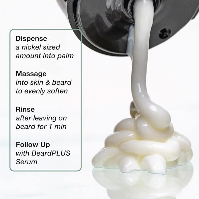 ZEUS BeardPLUS Conditioner for Men, Enhanced Beard Growth & Hair Care Treatment with Biotin & Caffeine to Boost Thickness, Strength, Hydration, and Skin Comfort (Made in USA) 6 oz.