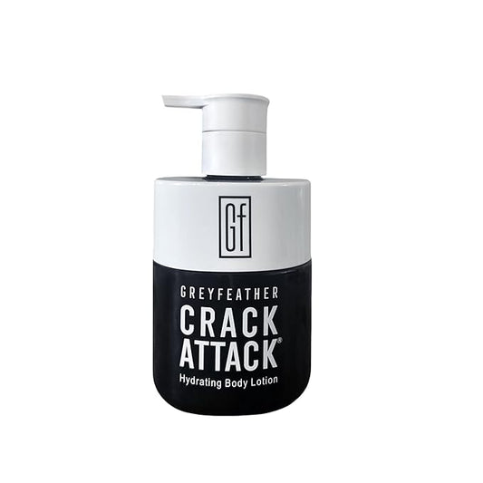 Crack Attack Hydrating Body Lotion for Dry Cracked Skin – Fast Absorbing, Mint Scented, Non-Greasy Moisturizer with Aloe, Shea Butter, Emu Oil, Tamanu – Heals Hands, Feet, Elbows, Full Body Repair