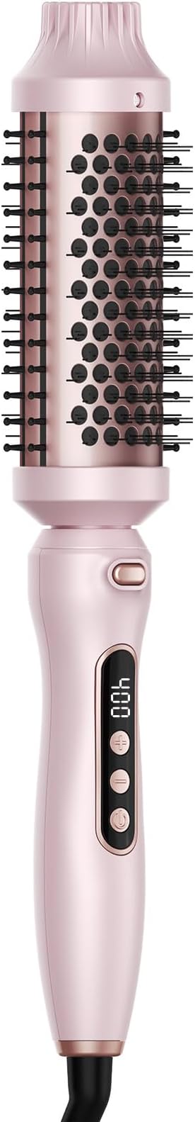 Thermal Brush, 1.7 Inch Heated Round Brush for Women, Dual Voltage Negative Ion Hot Brushes Styler for Blowout Look, Curling & Volumizing & Straightener for Dry Hair