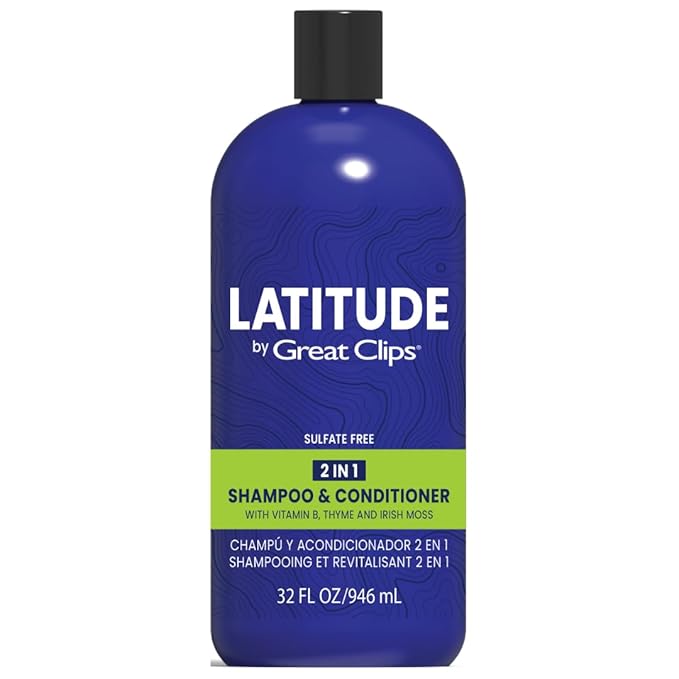 GREAT CLIPS LATITUDE 2-in-1 Shampoo + Conditioner | Daily Shampoo and Conditioner Set for Men | Promotes Full + Healthy Hair | 32oz