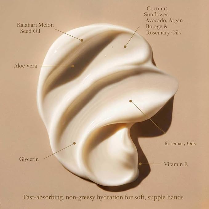 Jaboneria Marianella Violet & Bergamot Hydrating Hand Cream, 16 fl oz – Botanical Moisturizing Lotion with Kalahari Oil & Floral Citrus Scent