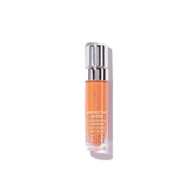 HydroPeptide Perfecting Gloss, Lip Plumping Gloss & Hydrating Treatment, Volumizing Collagen-Boosting Enhancer with Hyaluronic Acid & Peptides, Beach Blush, 0.13 Ounce
