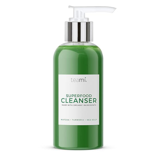 Teami Facial Cleanser with Salicylic Acid, Aloe, Matcha & Sea Kelp - Gentle Organic Acne Face Wash for Makeup Removal - Our Best Hydrating Facial Skin Care for Women of All Skin Types (4oz)