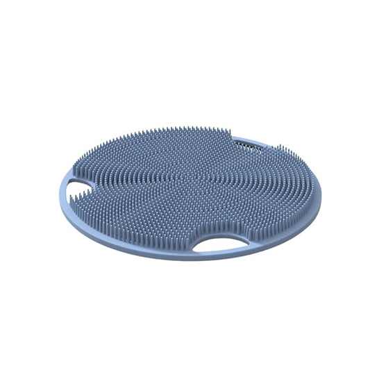 Boie USA Flat Body Scrubber - Hygienic, Exfoliating Loofah Alternative - Feels Like Silicone Scrubber Gentle on Sensitive Skin, Hypoallergenic, BPA- & Latex-Free, Made in The USA (Elemental Blue)