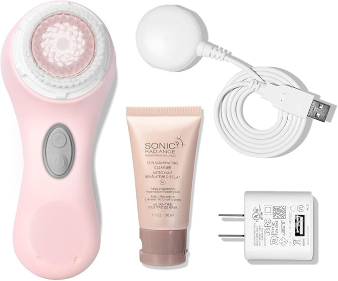 Facial Cleansing Brush System, Mia 2 Sonic Face Scrubber, Pink