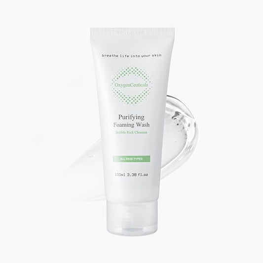 OxygenCeuticals Purifying Foaming Wash – pH 5.0 Low Acidic Gel Cleanser, Mild & Refreshing Face Wash with Botanical Extracts Suitable for Daily Use. 3.38 fl.oz (100ml)