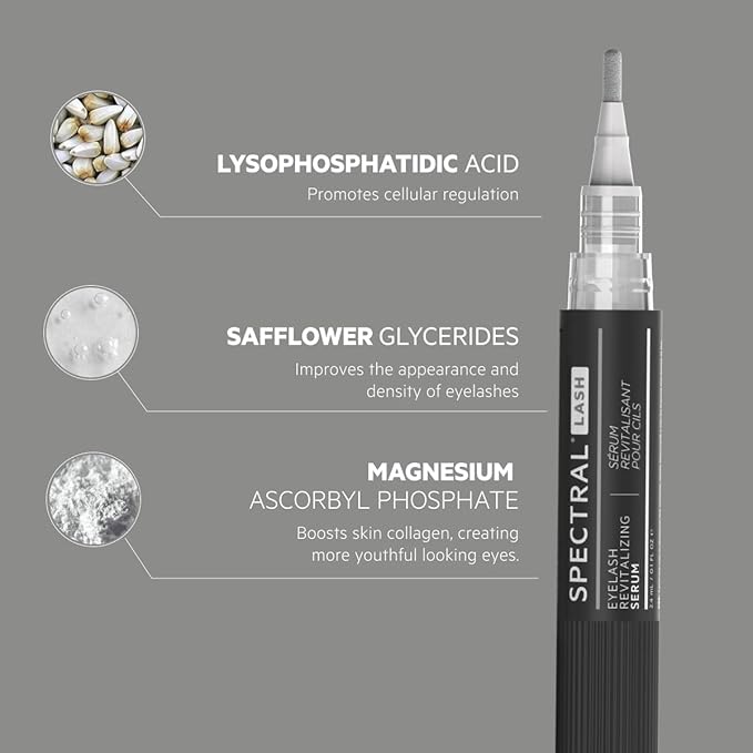 DS Labs Spectral.LASH Eyelash Conditioning Serum - Supports Longer, Fuller, Thicker, Looking Lashes, Safe for Lash Extensions, Oil-Free, Paraben & Sulfate Free, Cruelty Free