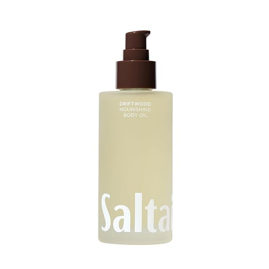 Saltair Body Oil - Luxurious Driftwood After Shower and Bath Oil for Women and Men. Botanical, Non-Greasy, Well-Absorbing Moisturizer for Hydrating Dry Skin. 4oz Pump Bottle