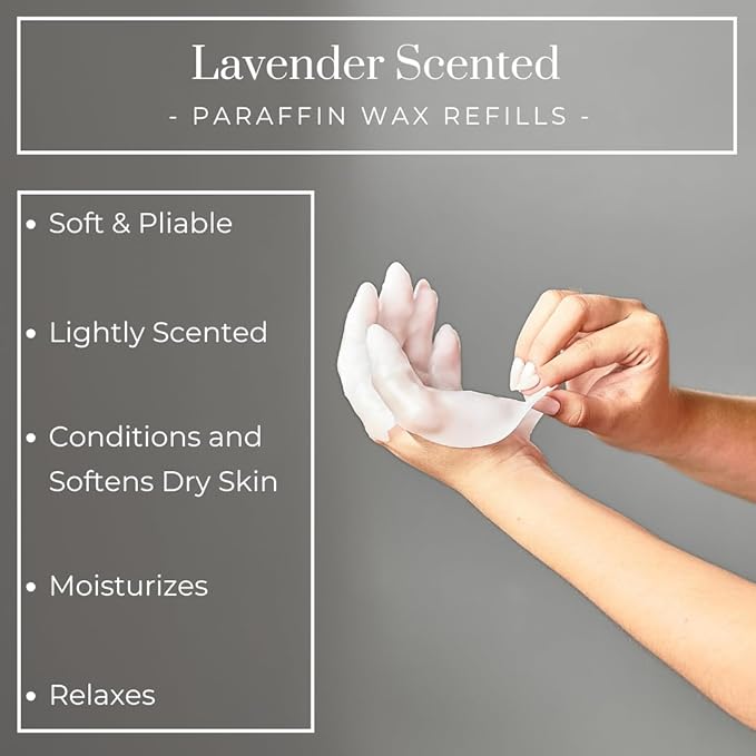 6lb Lavender Scented Paraffin Wax, for Hand and Feet, Use with any Paraffin Wax Machine for Hand and Feet, Refills for Baths