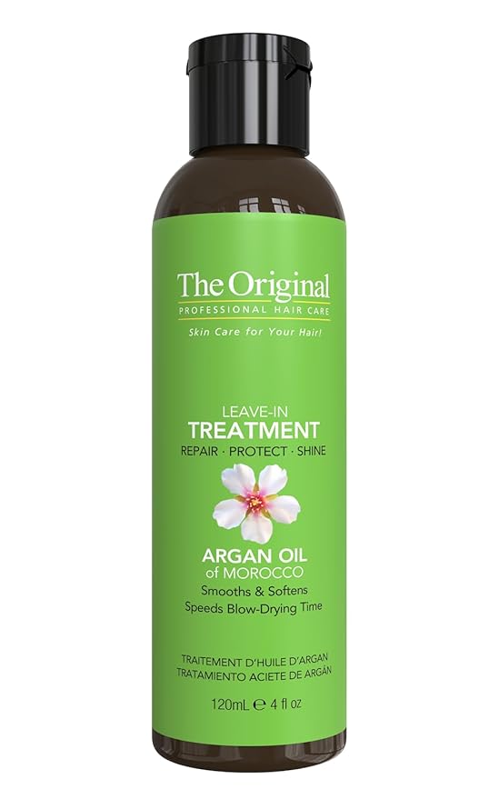 DermOrganic Original Argan Oil of Morocco Leave-In Hair Treatment - Repairs, Protects, Shines, Smooths, 4 oz (1 Pack)