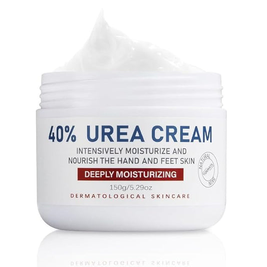 40% Urea Foot Cream with 2% Salicylic Acid Dry, Cracked Heel Treatment Callus Remover for Feet, Hands, Elbows Knees Tea Tree, Aloe Hyaluronic Acid Moisturizing Formula, 5.29 oz