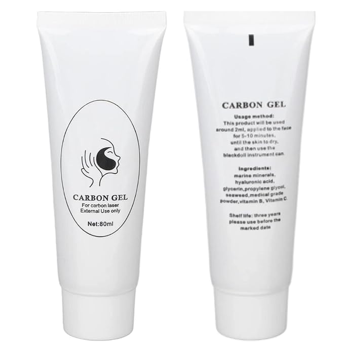Maani 80ML Carbon Peel Cream Gel for Skin Rejuvenation Black Doll,Facial Skin Deep Cleaning with Carbon Gel Nano Activated Carbon for Laser Carbon Cream