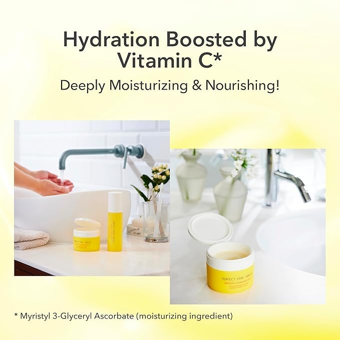 PERFECT ONE FOCUS Smooth Cleansing Balm Makeup Remover – Makeup cleansing balm that melts away makeup and impurities while moisturizing – Gentle Face Wash Balm - Great for Travel, 2.64oz(75g)