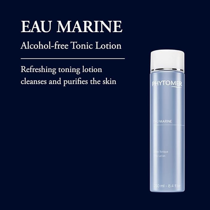 PHYTOMER Eau Marine Facial Tonic Lotion | Soothing, Anti-Aging Face Tonic | Toner, Cleanser, Makeup-Remover in One | Moisturzing Face Toner for Oily Skin | Alcohol-Free | 250ml