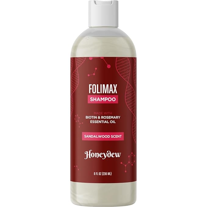Folimax Biotin Shampoo for Thinning Hair - Volumizing Biotin Shampoo for Men & Women's Fine and Thin Hair with Zinc & Rosemary Oil - Color Safe Vegan Sulfate Silicone & Paraben Free (Sandalwood Scent)