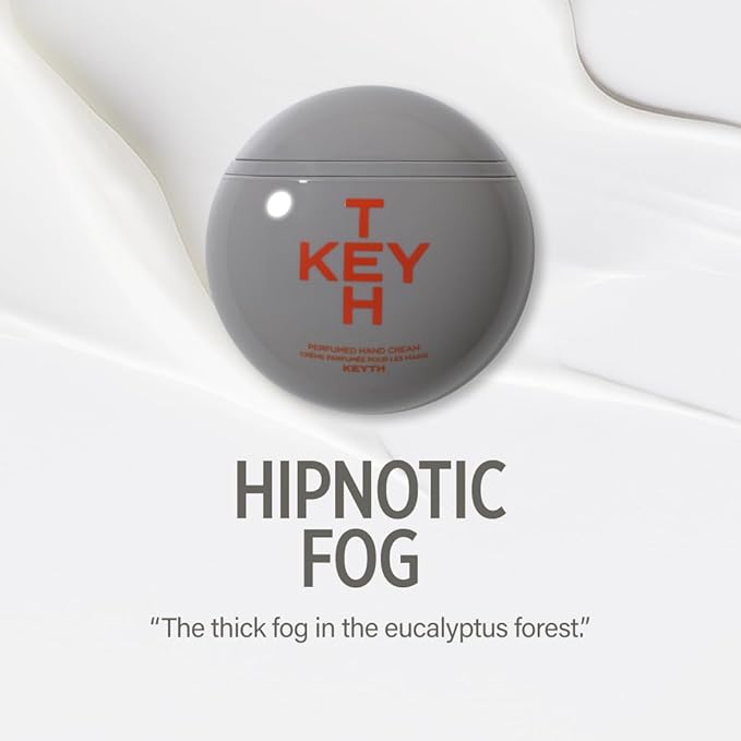 KEYTH PERFUMED HAND CREAM #HIPNOTIC FOG (70ML, 2.36 FL.OZ.) / Rich Scent, Provides Glow and Moisture, Refreshing Finish, Spicy&Woody, Lily Madonna Flower Extract, Ceramide NP