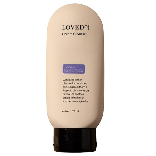 Loved01 Cream Cleanser for Face and Body, John Legend Skincare, Gentle Daily Wash for All Skin Types, Dermatologist-Tested Hydrating Formula (6 Fl Oz (Pack of 1), Lavender)