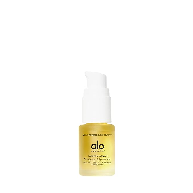Alo Head-to-Toe Glow Oil | Glow-Boosting Natural Dry Body Oil | Jojoba, Amla, Aloe & Vitamin E | Hydrates & Nourishes Skin | Citrus Scent | 0.7 Oz