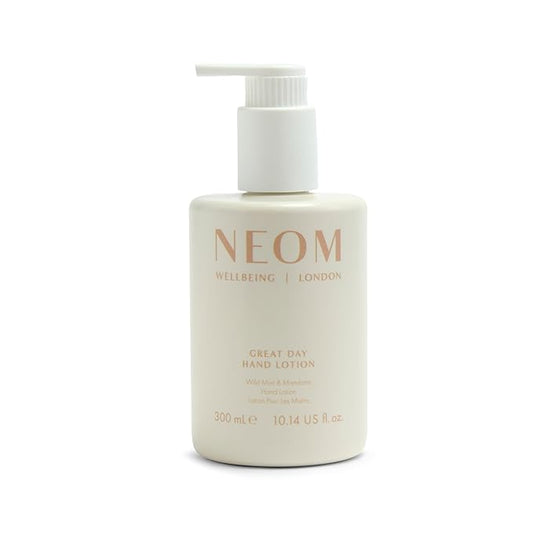 Neom Great Day Hand Lotion, 300ml | Wild Mint & Mandarin I 7 Essential Oils I 100% natural fragrances I 100% recyclable bottle I Luxurious formula I Hydrating
