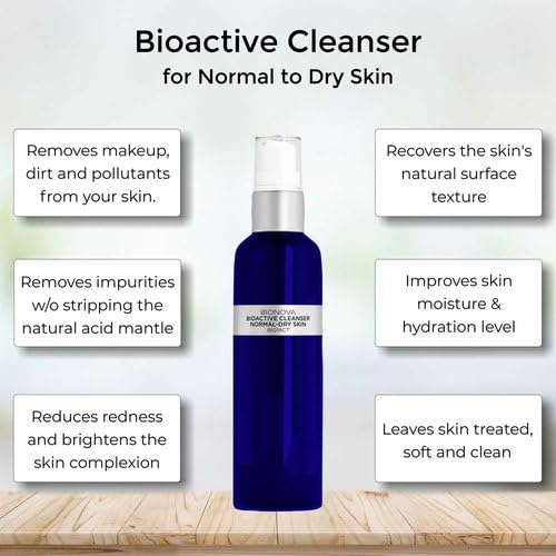 BIONOVA Bioactive Cleanser Normal to Dry Skin - Facial Cleanser Provides a Gentle Deep Clean, Oil-Free, Sulfate-Free, Ultra-Hydrating and Moisturizing Treatment (4.5 fl oz)