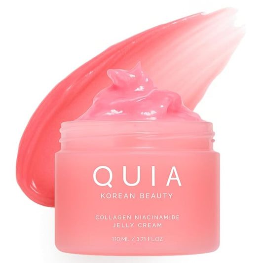 QUIA Collagen Jelly Cream – Lightweight Gel Moisturizer for Glowing, Plump Skin – With Niacinamide and Peptides – Korean Skincare for Daily Hydration