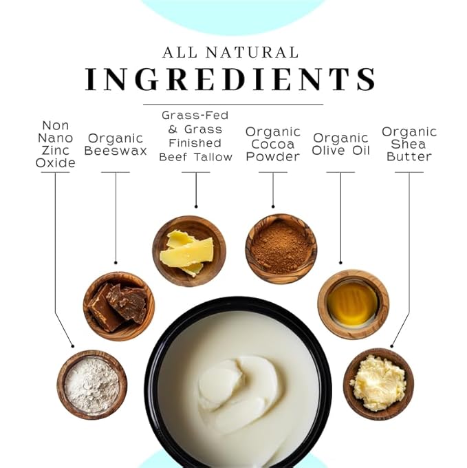 Vanman's - Zinc and Tallow Sunscreen - Water Resistant 20 SPF Beef Tallow Sunscreen with Olive Oil, Beeswax - Mineral Sunscreens with Non-Nano Minerals - 2.8 ounce