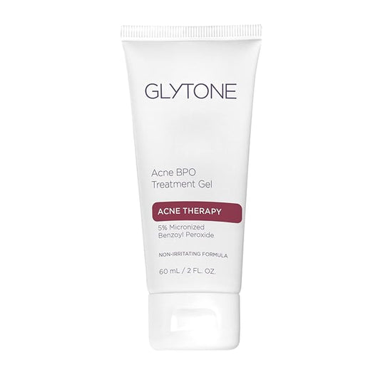Glytone Acne BPO Treatment Gel - 5% Benzoyl Peroxide Spot Acne Treatment for Face - Cystic Breakout and Scar Medication - Non-Comedogenic Time-released Formula for Oily, Blemish-Prone Skin - 2 fl oz