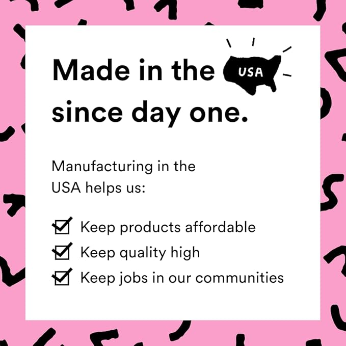 Boie USA Body Scrubber with Handle - Hygienic, Exfoliating Loofah Alternative - Feels Like Silicone Scrubber Gentle on Sensitive Skin, Hypoallergenic, BPA & Latex-Free, Made in The USA (Pink)