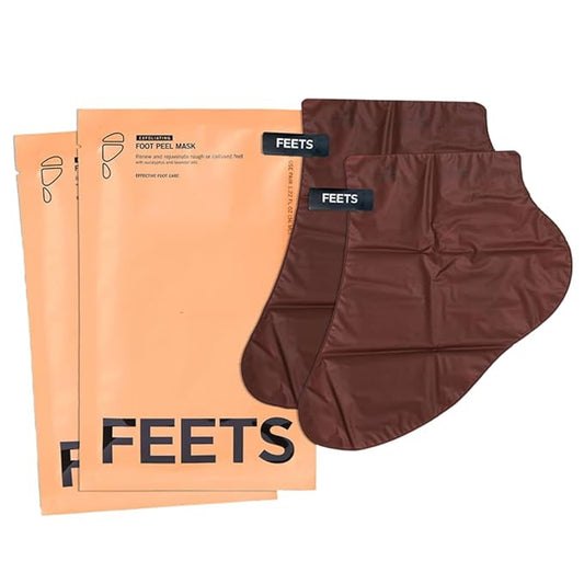 FEETS Foot Peel Mask with Eucalyptus and Lavender (2-Pack) | Remove and Exfoliate Dead Skin | Perfect for Men and Women | Removes and Repairs for Dry, Rough, Cracked Heels and Calluses