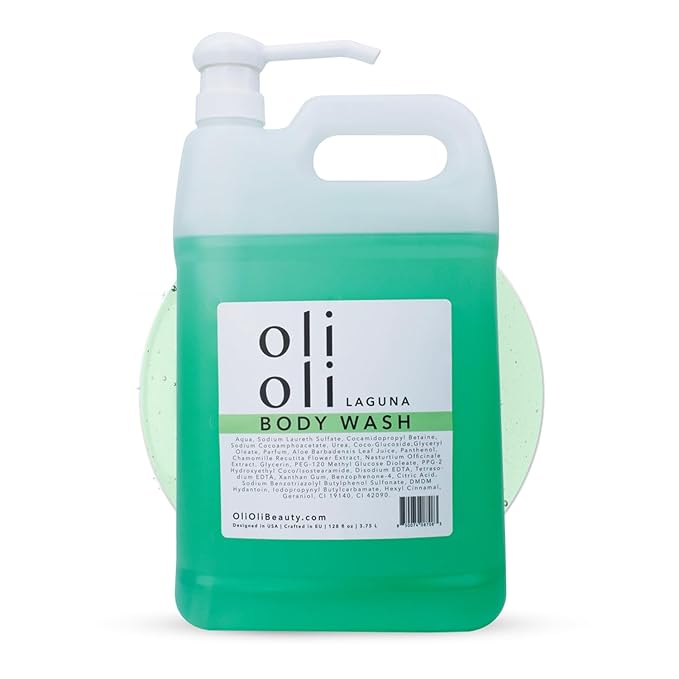 OLIOLI Revitalizing Body Wash 128oz Refill | Detoxifying Aloe Vera Body Wash with Pro-Vitamin B5 & Botanicals | Large-Format Daily Cleanser for All Skin Types