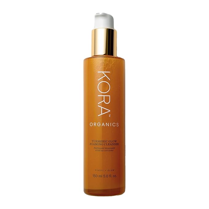 KORA Organics Turmeric Glow Foaming Cleanser, Cleanse & Nourish, Certified Organic, Cruelty Free, 5.07 oz - Face Cleanser