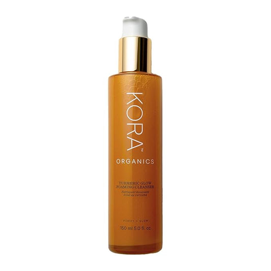 KORA Organics Turmeric Glow Foaming Cleanser, Cleanse & Nourish, Certified Organic, Cruelty Free, 5.07 oz - Face Cleanser