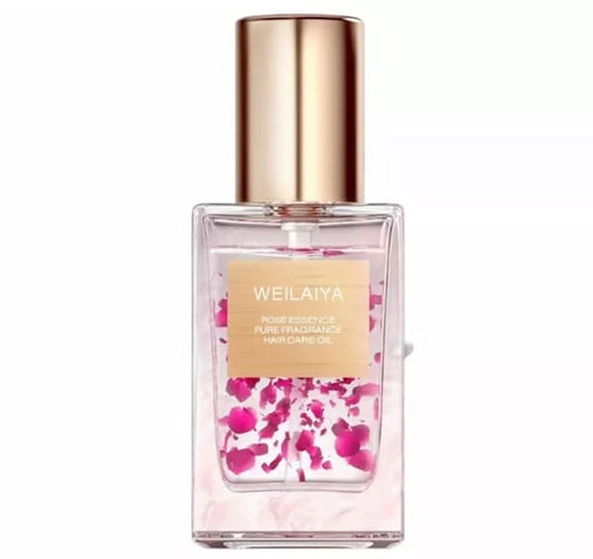Weilaiya Damask Rose Essence Pure Fragrance Hair Care Oil – 1.41 fl oz – Nourishing Oil for Dry, Damaged, Frizzy Hair – Natural Moisturizing & Smoothing Treatment for All Hair Types