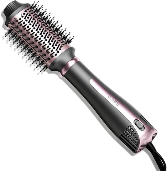 CONFU Blow Dryer Brush, 4-in-1 Styling Tools Hair Dryer and Styler Volumizer with Negative Ion Anti-frizz Blowout, Hot Air Brush for Drying, Straightening, Curling