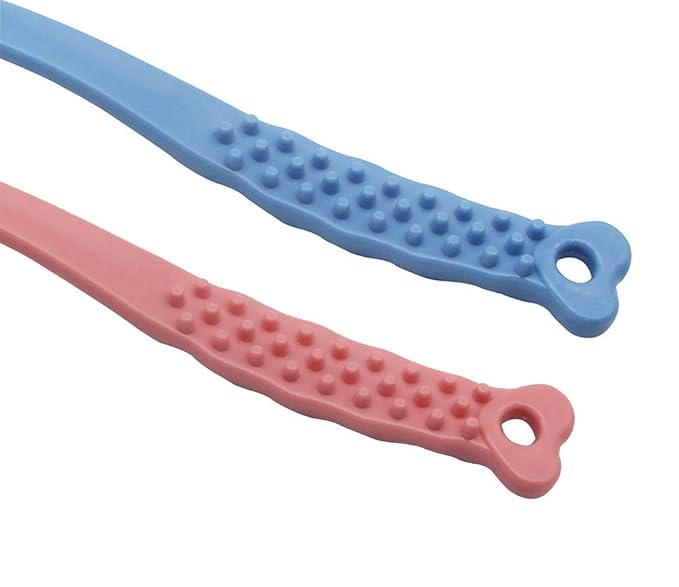 Long Handle Bath Brush for Shower-Soft & Comfortable Dry Skin Body Massage Brush Back Exfoliation Brushes (blue and Pink)