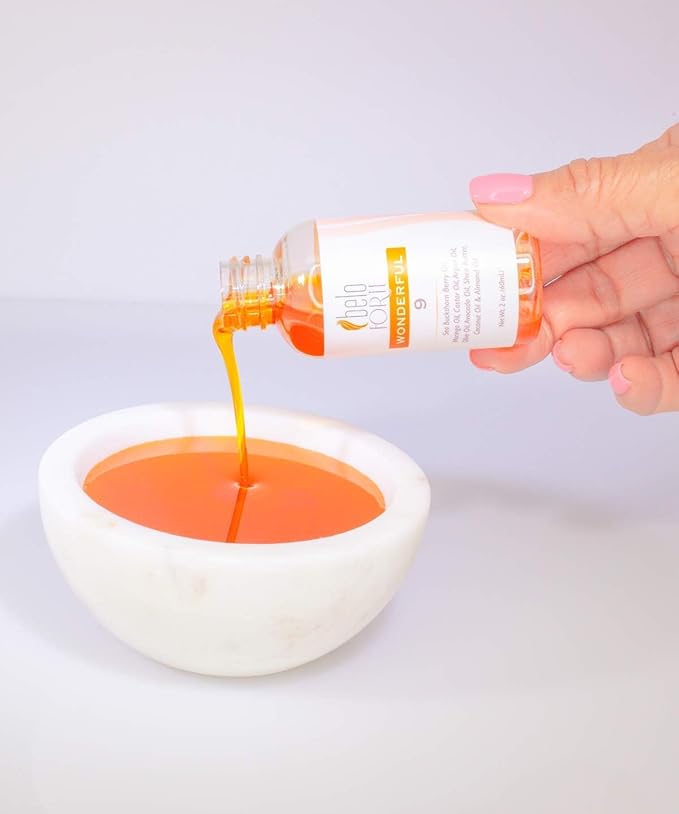 Repair Dry Damaged Brittle Hair Quick with Intense Hydration. Wonderful 9 Hair Oil Blend for Amazing Healthy Hair Beloforte Argan Castor Coconut Olive Avocado Shea Sweet Almond Moringa Sea Buckthorn-2
