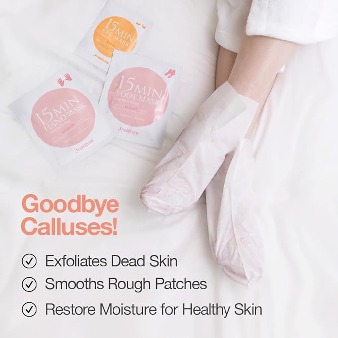 15 Min Hand and Foot Mask (10pc): Hydrating Korean Spa Kit Essentials for Moisturized Hands and Feet