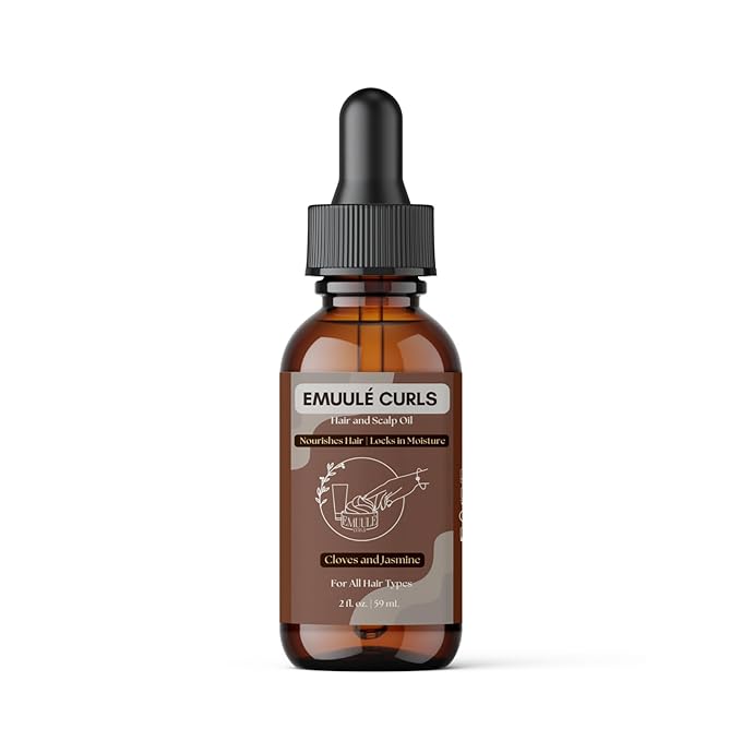 Hair and Scalp Oil, 2 oz, Deep Moisturizer with Avocado and Pumpkin Seed Oil. 100% Natural Ingredients, Sustainable Glass Bottle (2 Ounce, Cloves & Jasmine)