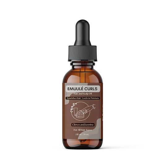 Hair and Scalp Oil, 2 oz, Deep Moisturizer with Avocado and Pumpkin Seed Oil. 100% Natural Ingredients, Sustainable Glass Bottle (2 Ounce, Cloves & Jasmine)