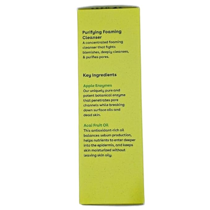 Suki Purifying Foaming Cleanser Face Wash with Apple Enzymes Anthocyanins & Polyphenols for Deep Pore Cleansing on Oily Dry Sensitive Skin, Clarifying Blemish Control, Hydrating Daily Facial Wash