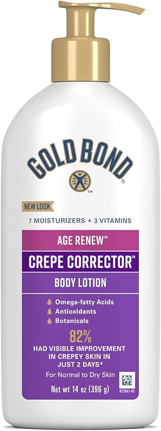 Gold Bond Age Renew Crepe Corrector Body Lotion, Replenishing & Smoothing Formula, 14 oz. & Healing Hand Cream, 3 oz., With Aloe, Moisture That Lasts Through Handwashing