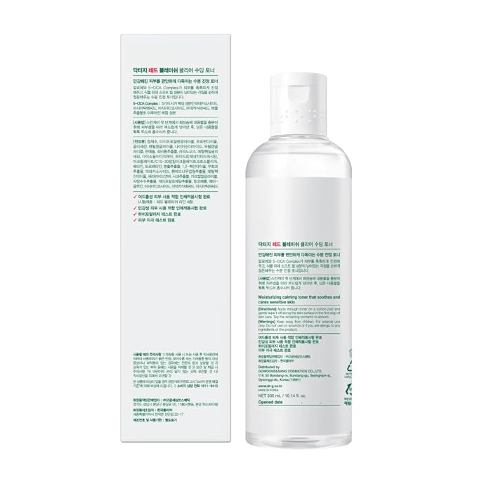 Dr. G R.E.D. Blemish Clear Soothing Toner - Korean Soothing Toner for Glowing Skin - Soothes Irritation Clear Skin - Mild Exfoliant - with AHA, BHA & Centella Asiatica - 10.14 fl oz