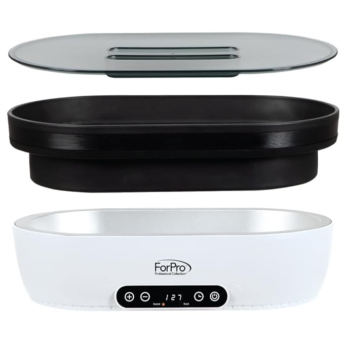 ForPro Nurture Digital Paraffin Bath Kit, All-In-One Paraffin Wax Kit for Hands and Feet, Includes 3 Lb. Paraffin Wax, Thermal Mitts & Booties, 100 Liners and Accessories